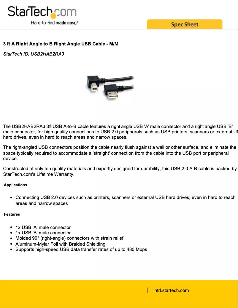 Image de la première page du manuel de l'appareil USB2HAB2RA3