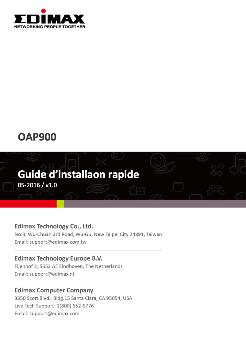 Página 1 del manual Manual de usuario Edimax OAP900