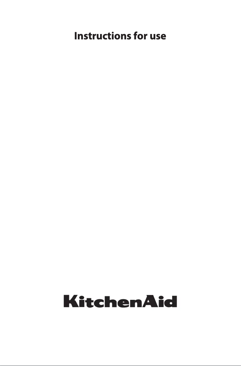 Página 1 del manual Manual de usuario KitchenAid KOASPB 60600