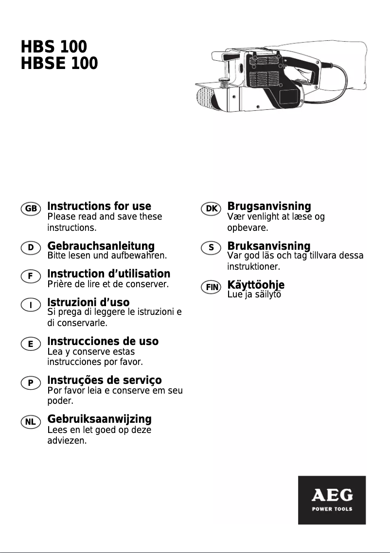 Página 1 del manual Manual de usuario AEG HBS 100