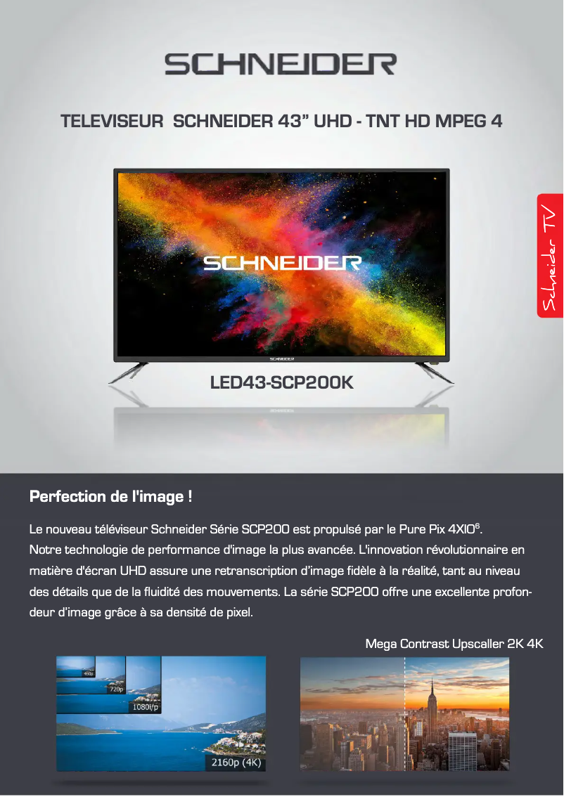 Page n°1 - Fiche technique Schneider LED43-SCP200K