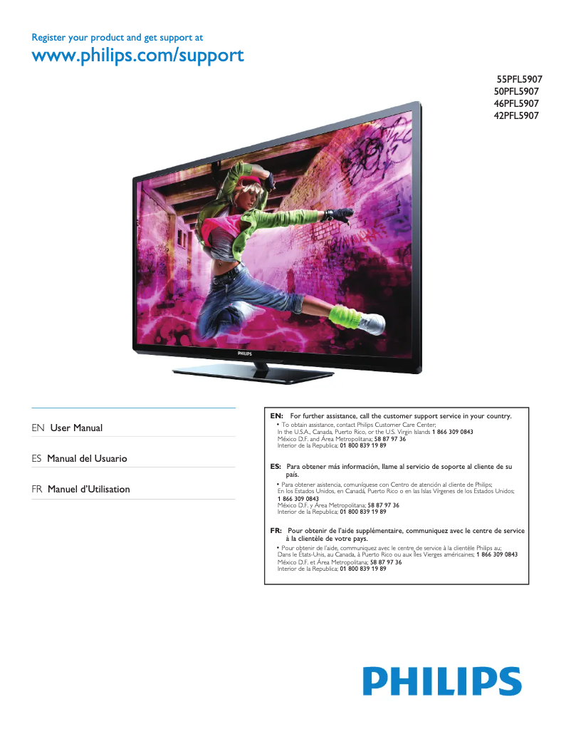 Image de la première page du manuel de l'appareil 46PFL5907