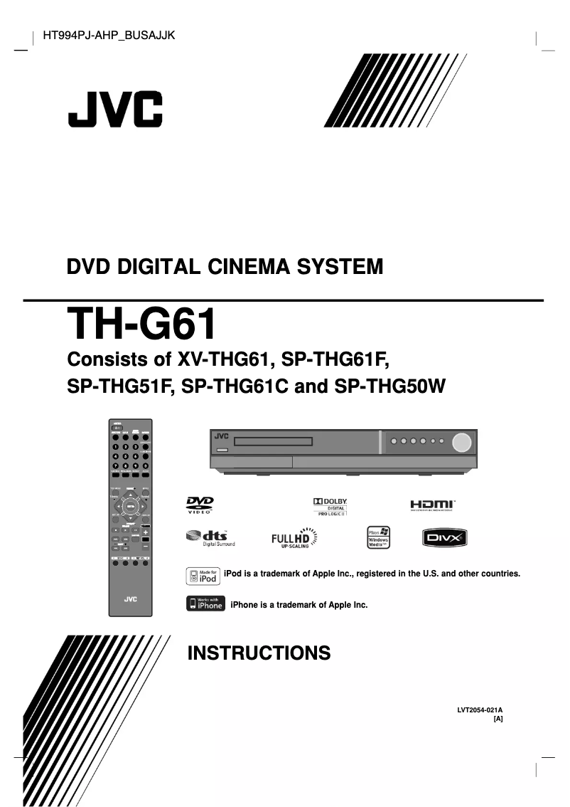 Page 1 de la notice Manuel utilisateur LG TH-G61A