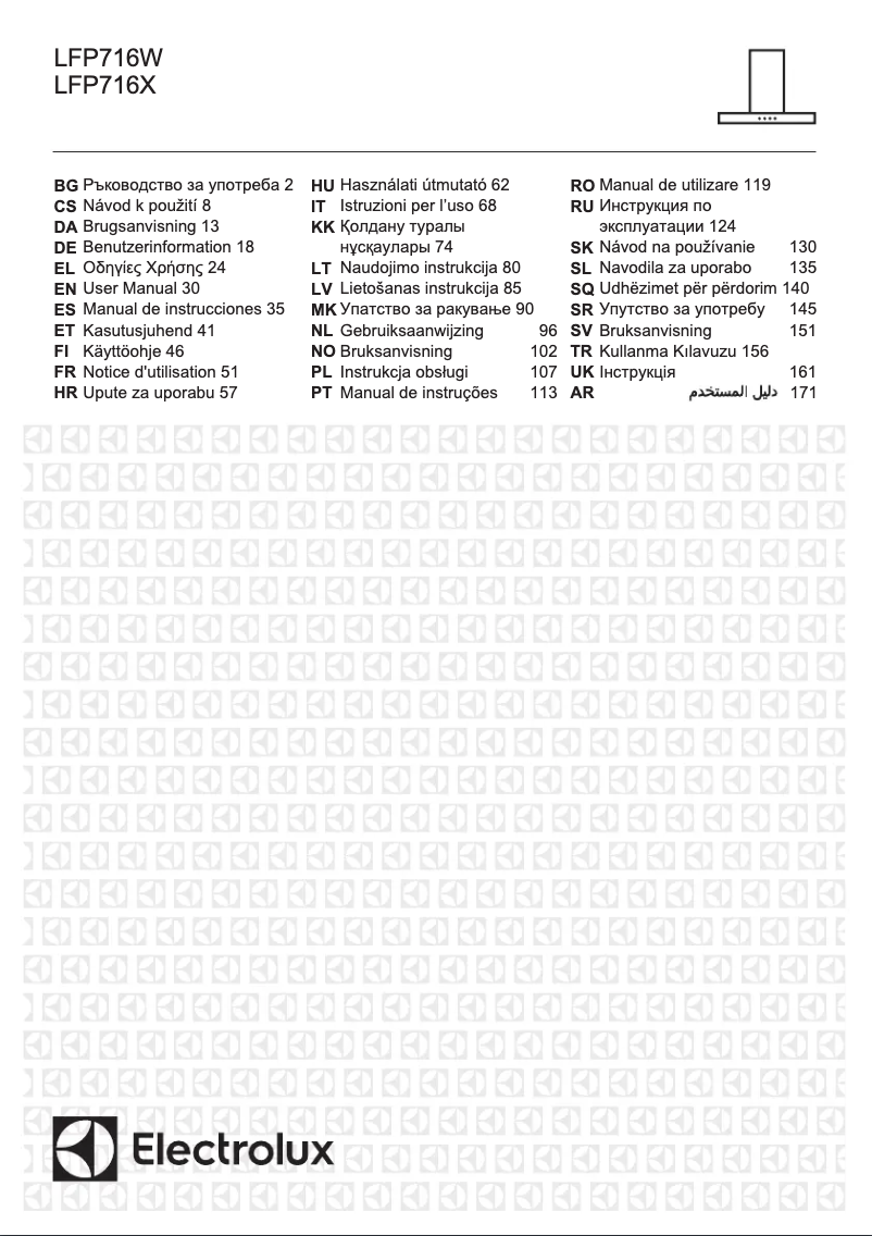 Page 1 de la notice Manuel utilisateur Electrolux LFP716X