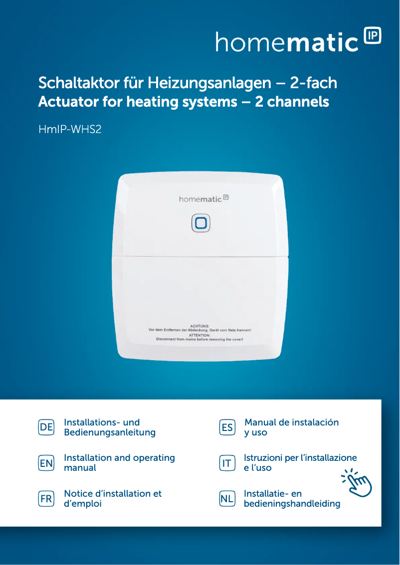 Page 1 de la notice Manuel utilisateur Homematic IP HmIP-WHS2