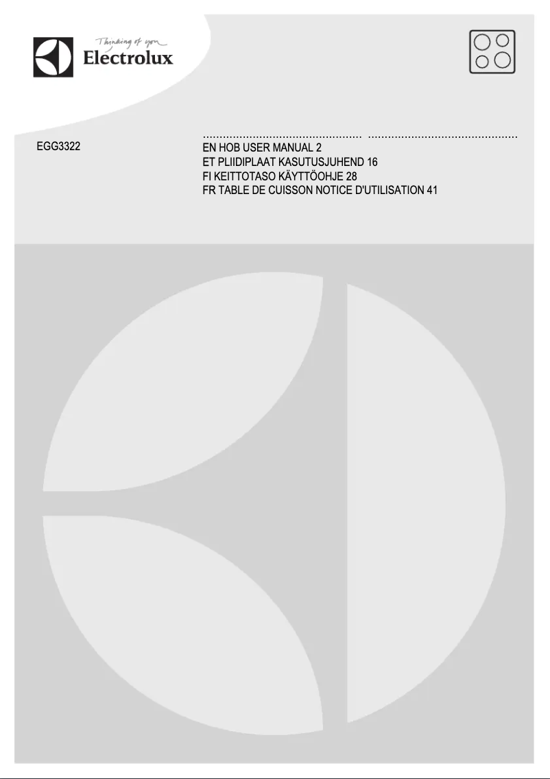 Image de la première page du manuel de l'appareil EGG3322NOX