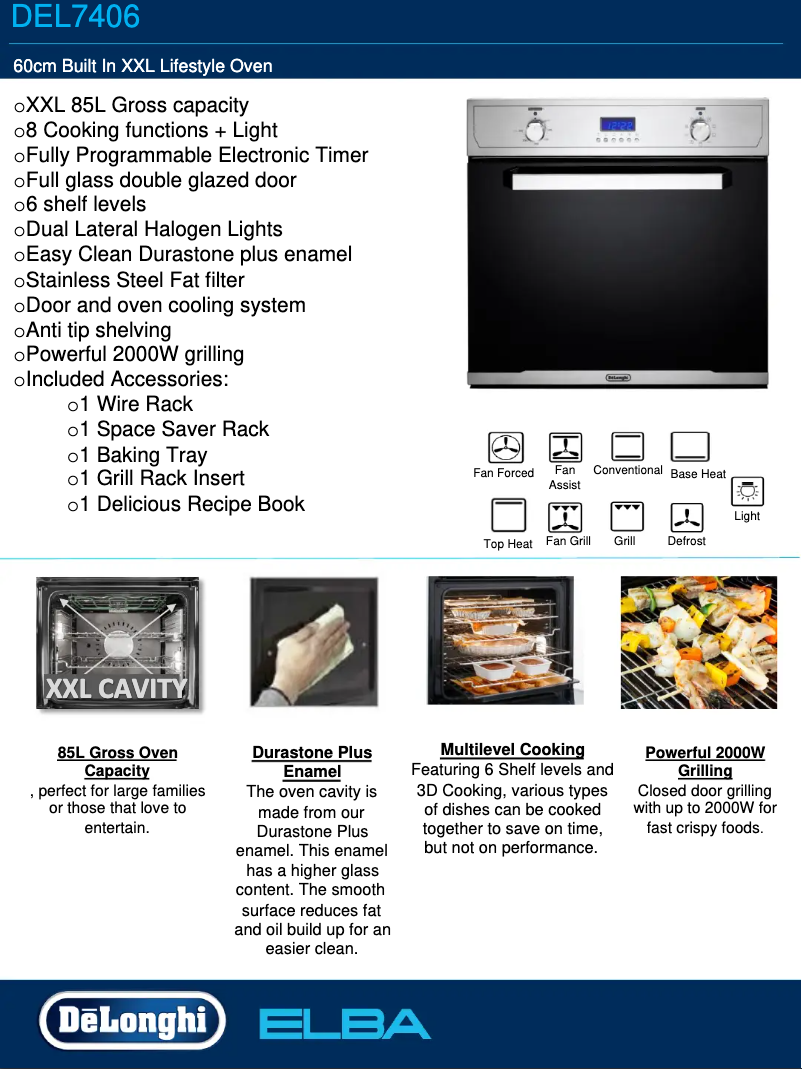 Page 1 of the manual User Manual DeLonghi DEL7406