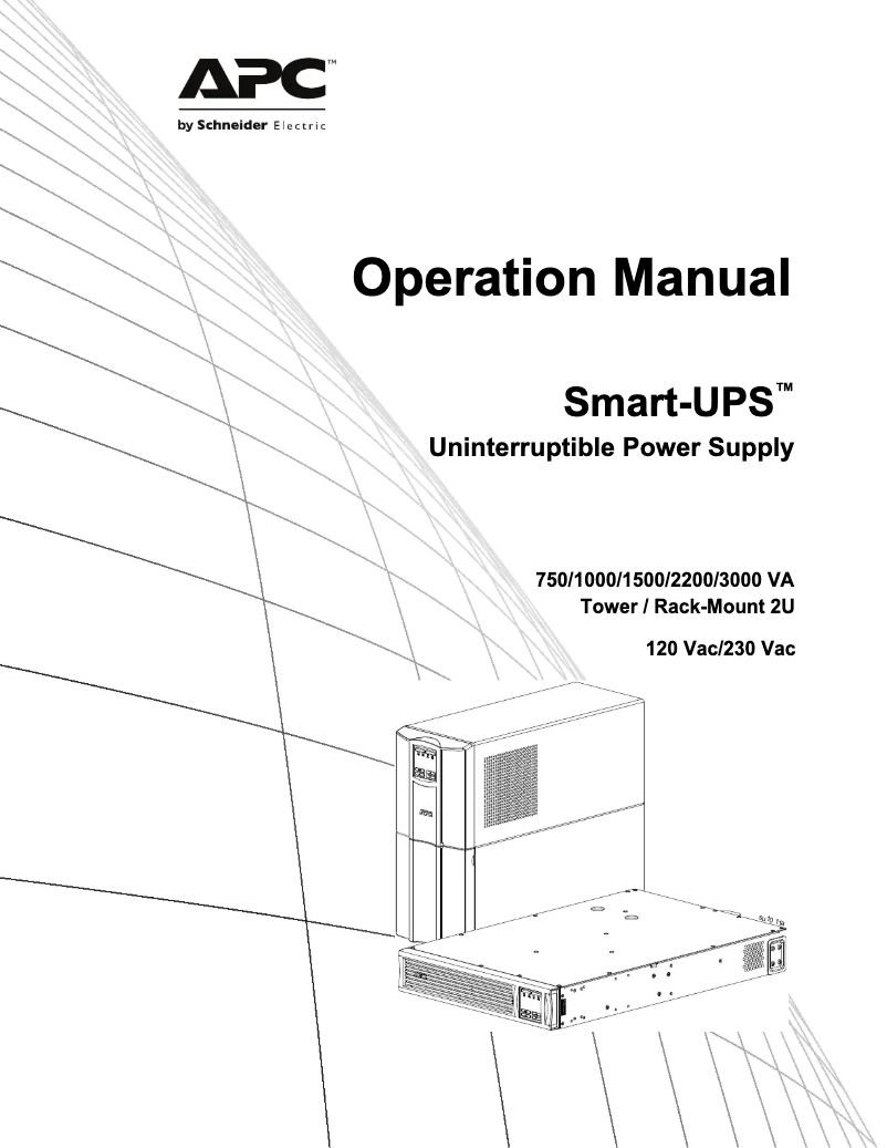Page 1 de la notice Manuel utilisateur APC Smart-UPS SMT3000C