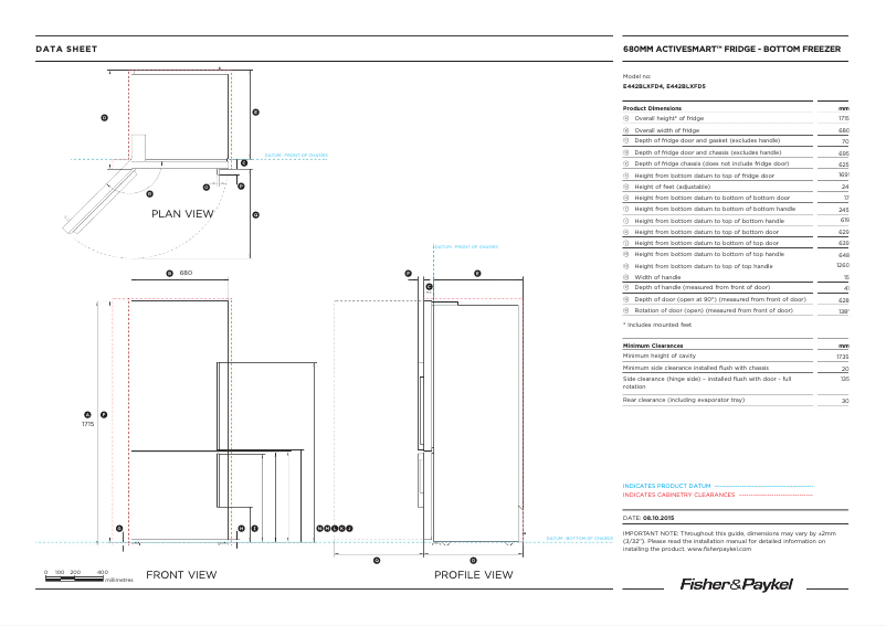 Image de la première page du manuel de l'appareil RF442BLXFD5
