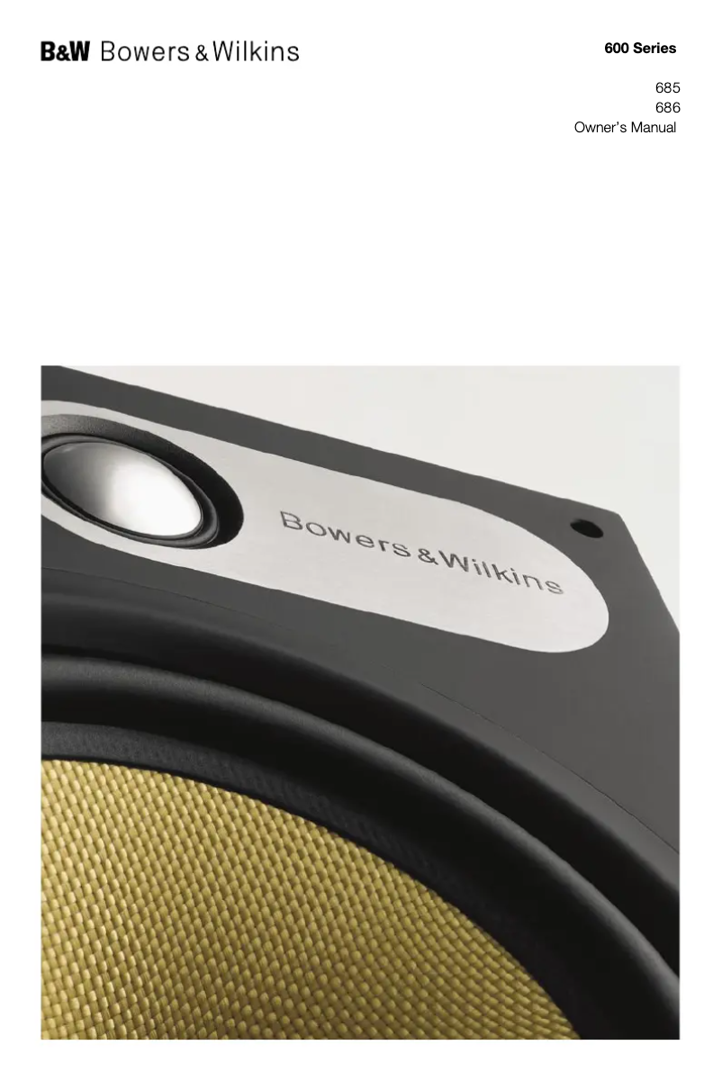 Page 1 de la notice Manuel utilisateur Bowers & Wilkins 686