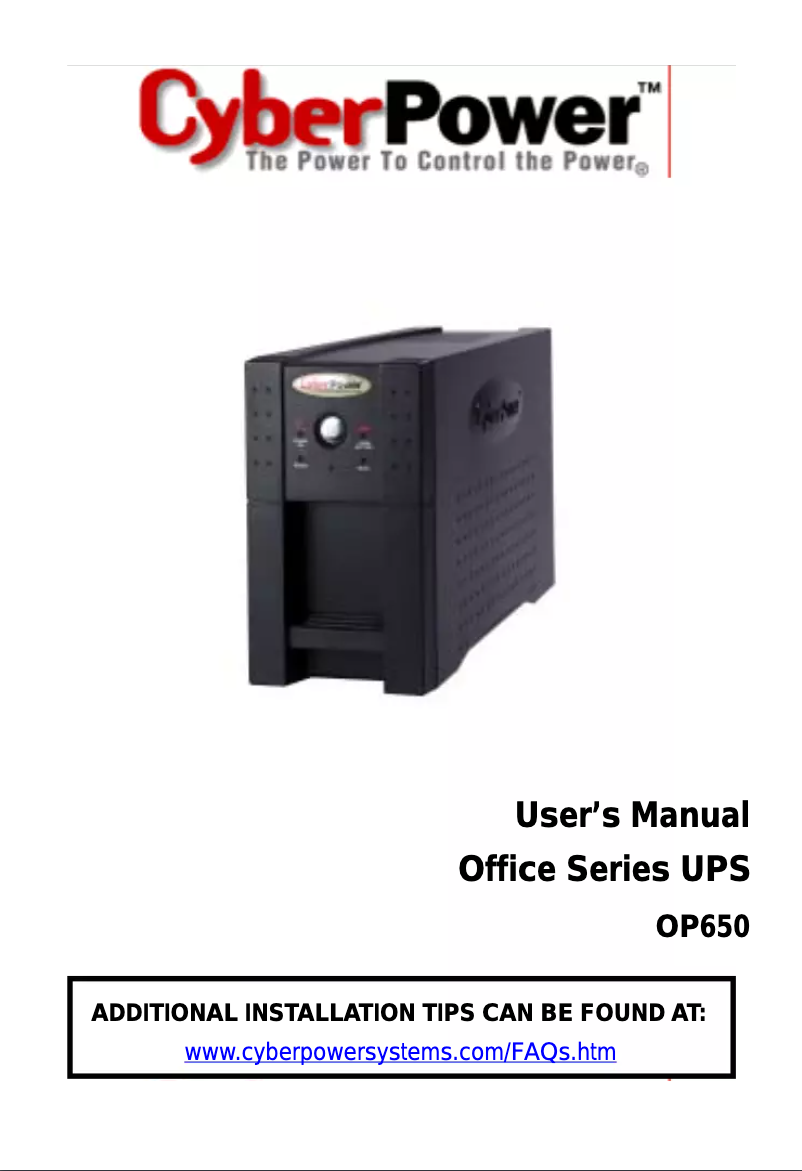 Página 1 del manual Manual de usuario CyberPower OP650