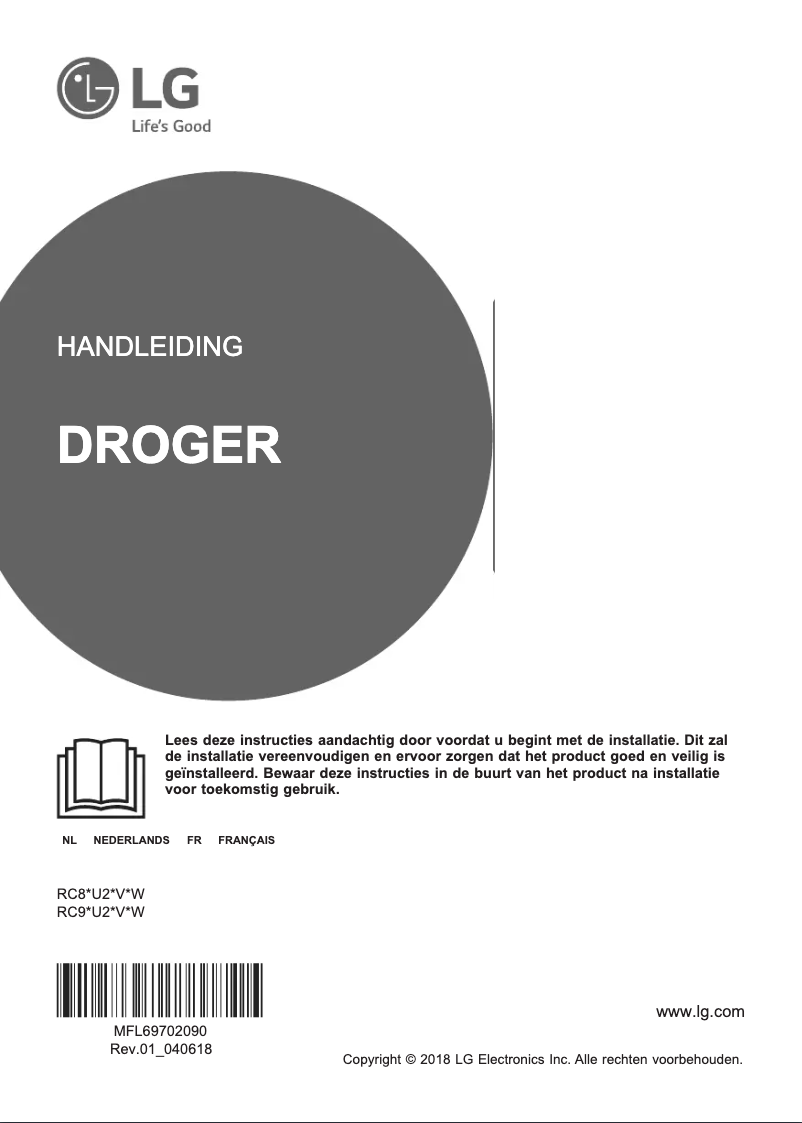 Page n°1 - Manuel utilisateur LG RC80U2AV3W