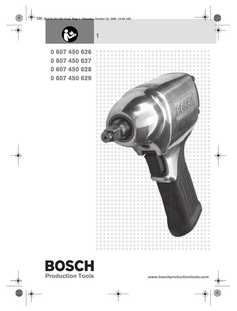 Page 1 de la notice Manuel utilisateur Bosch 0 607 450 629