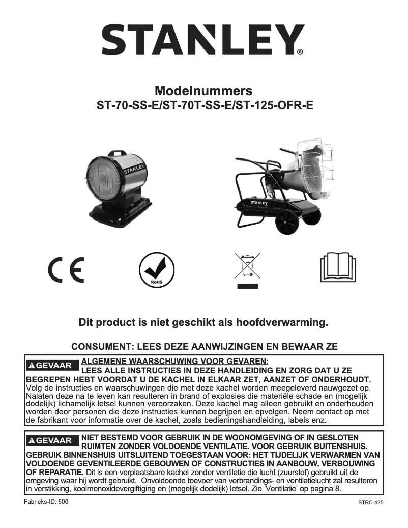 Page n°1 - Manuel utilisateur Stanley STN70SD