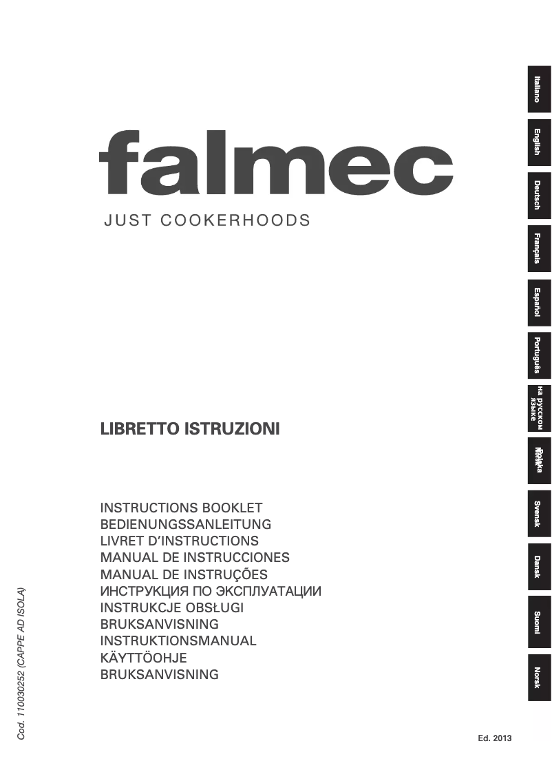 Page n°1 - Manuel utilisateur Falmec Exploit Top