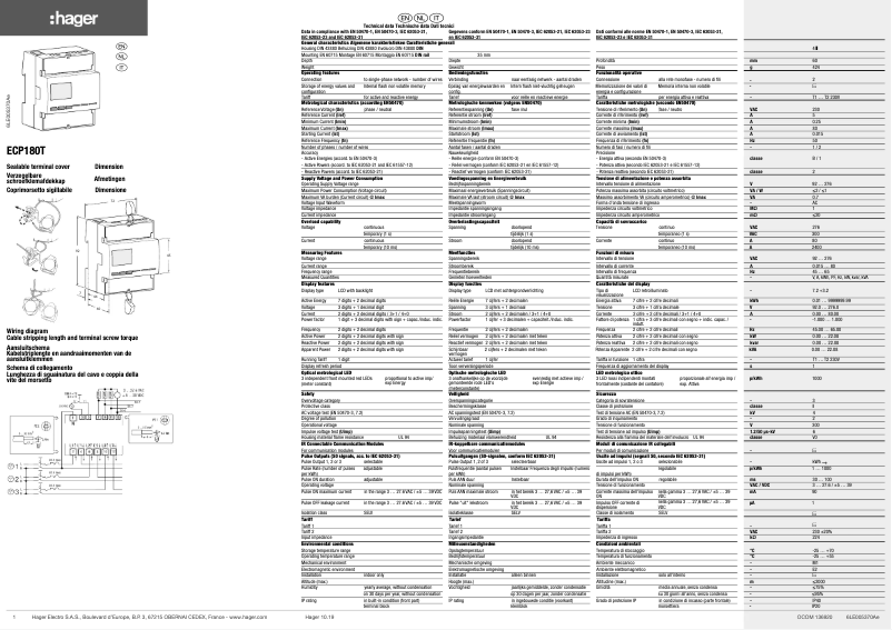Image de la première page du manuel de l'appareil ECP180T