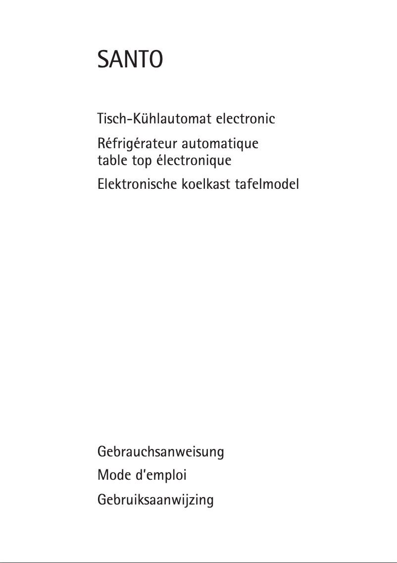 Page 1 de la notice Manuel utilisateur AEG Santo 1683