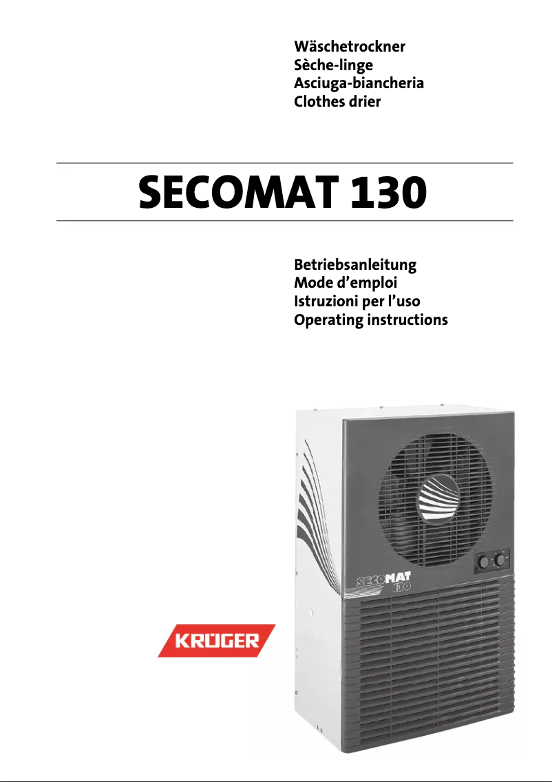 Image de la première page du manuel de l'appareil Secomat 130