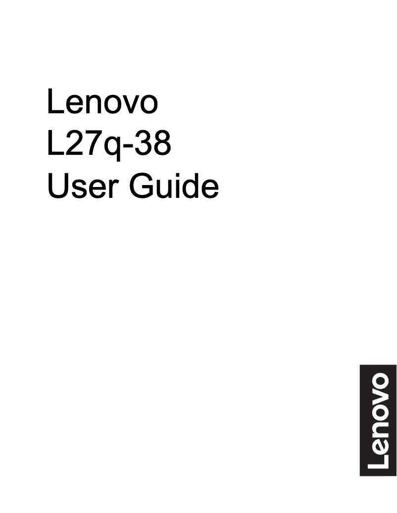 Page n°1 - Manuel utilisateur Lenovo L27q-38