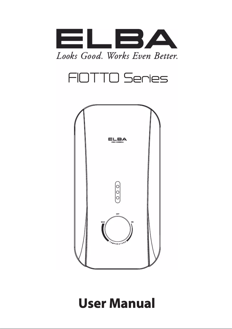 Page n°1 - Manuel utilisateur Elba EWH-E3881(SW)