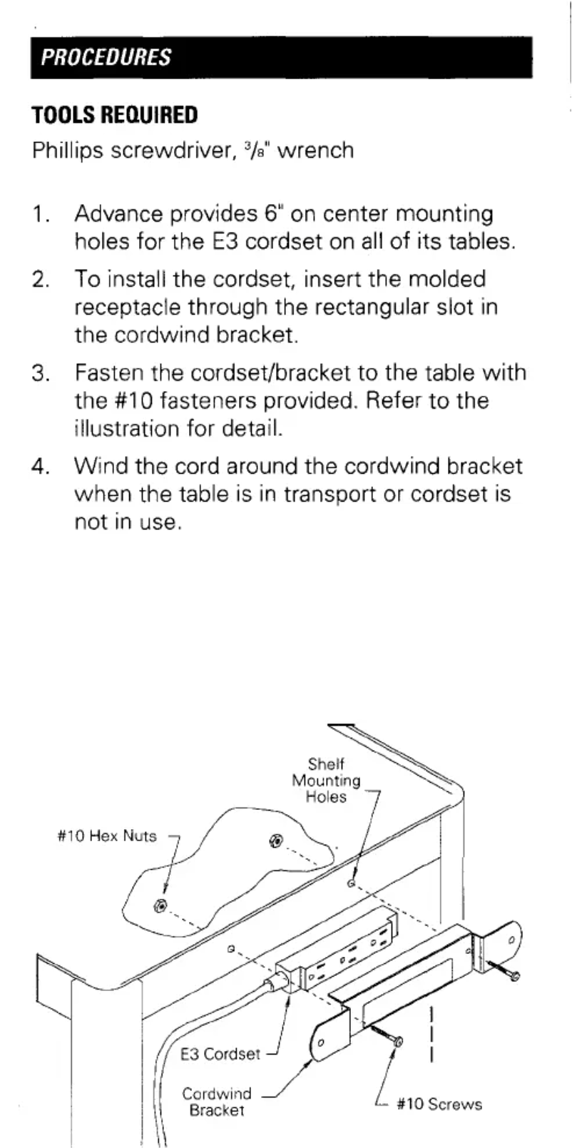 Page 1 de la notice Manuel utilisateur Da-Lite Electrical Assembly