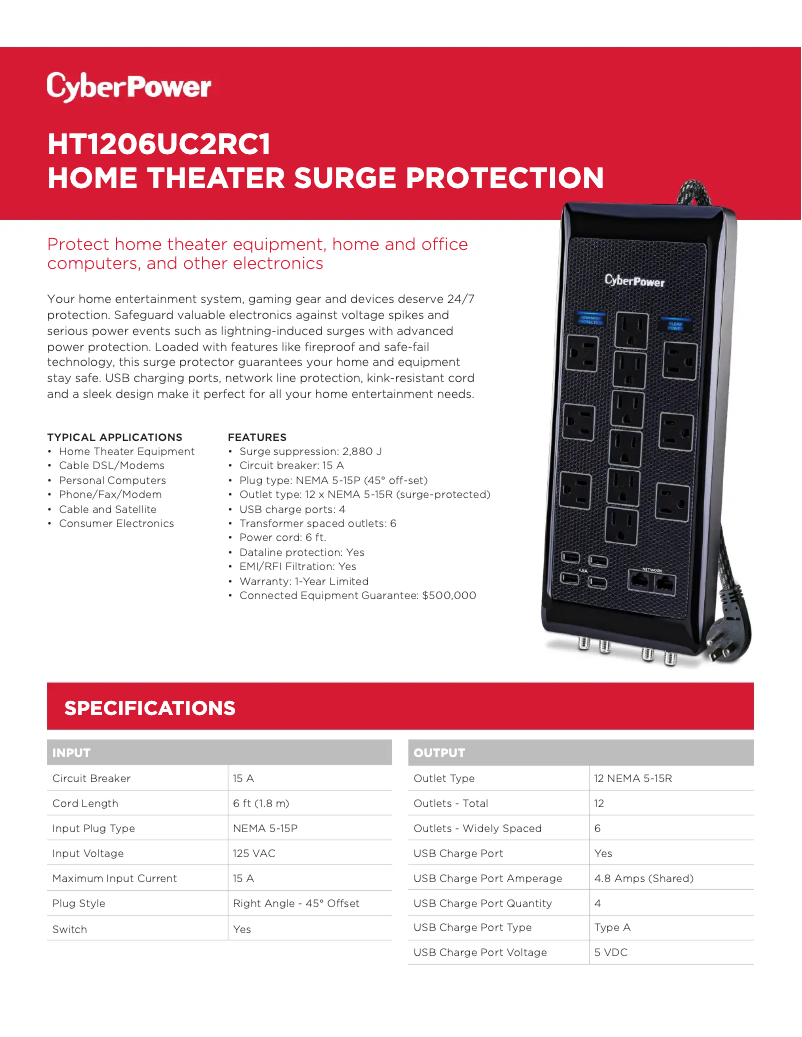 Image de la première page du manuel de l'appareil Home Theater HT1206UC2