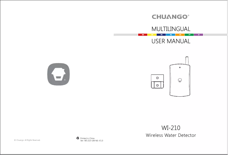 Page n°1 - Manuel utilisateur Chuango WI-210