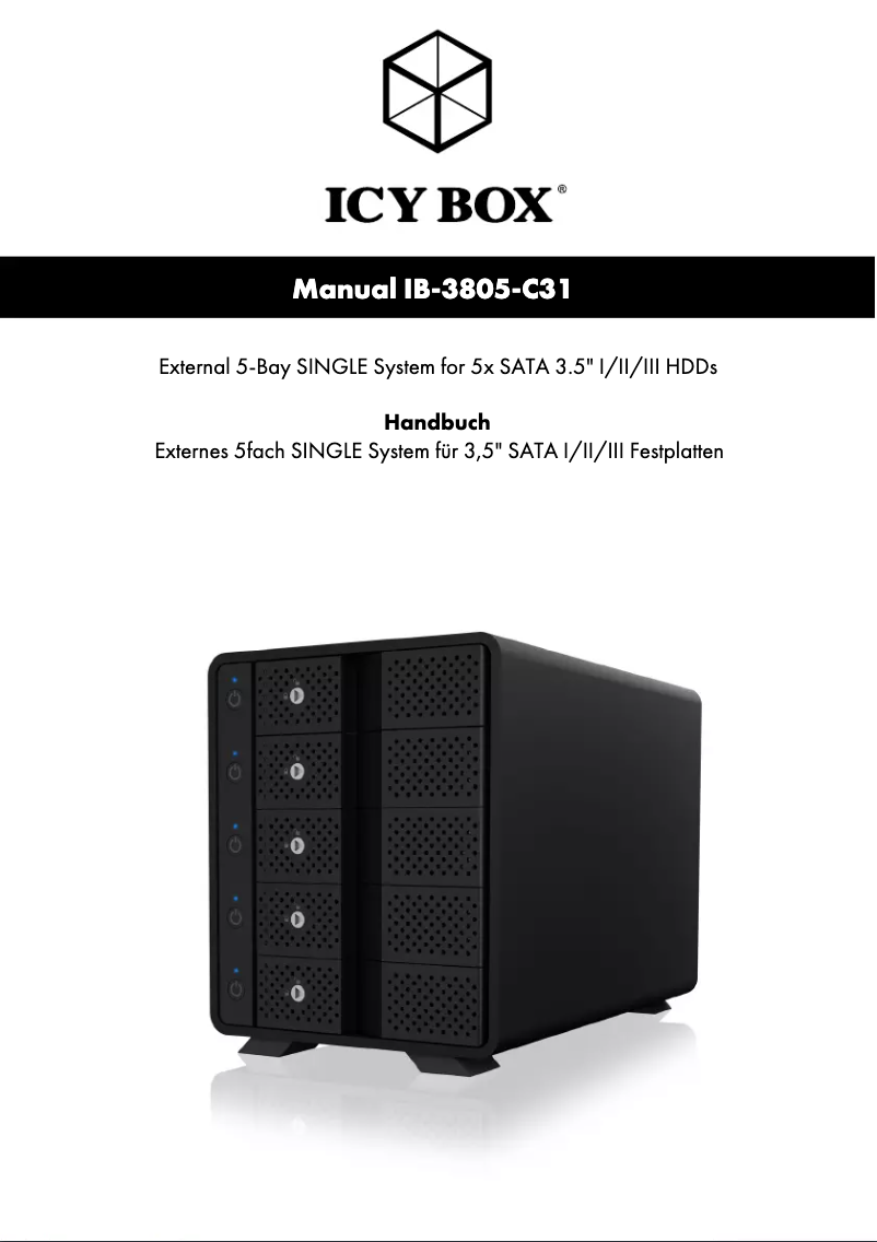 Página 1 del manual Manual de usuario Icy Box IB-3805-C31