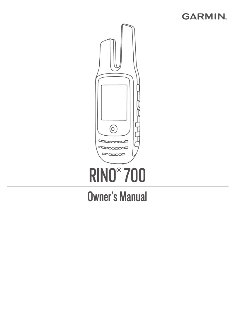 Página 1 del manual Manual de instrucciones Garmin Rino 700