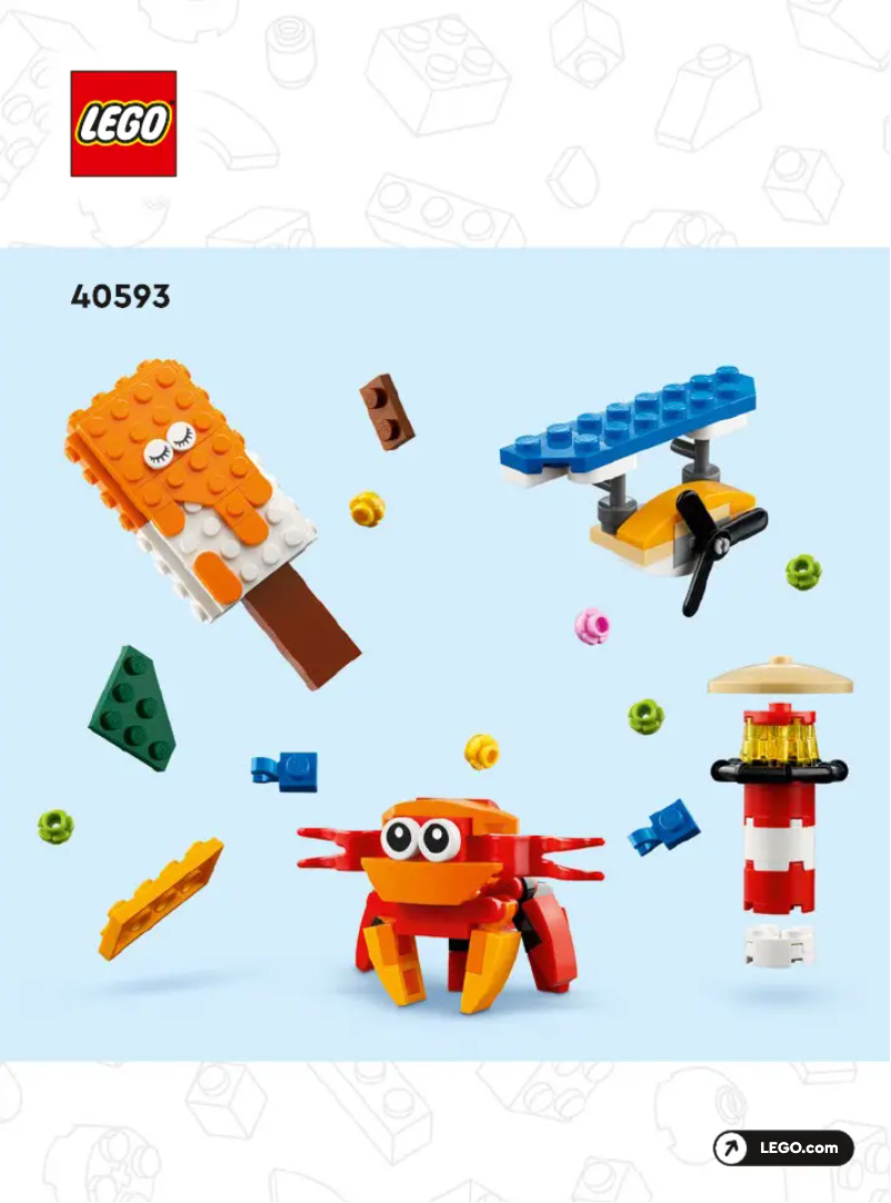 Page 1 de la notice Manuel utilisateur Lego Fun Creativity 40593