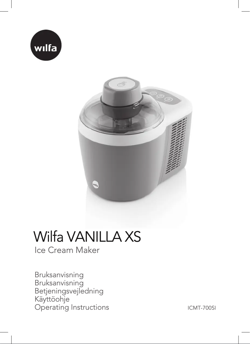 Page n°1 - Manuel utilisateur Wilfa Vanilla XS ICMT-700SI