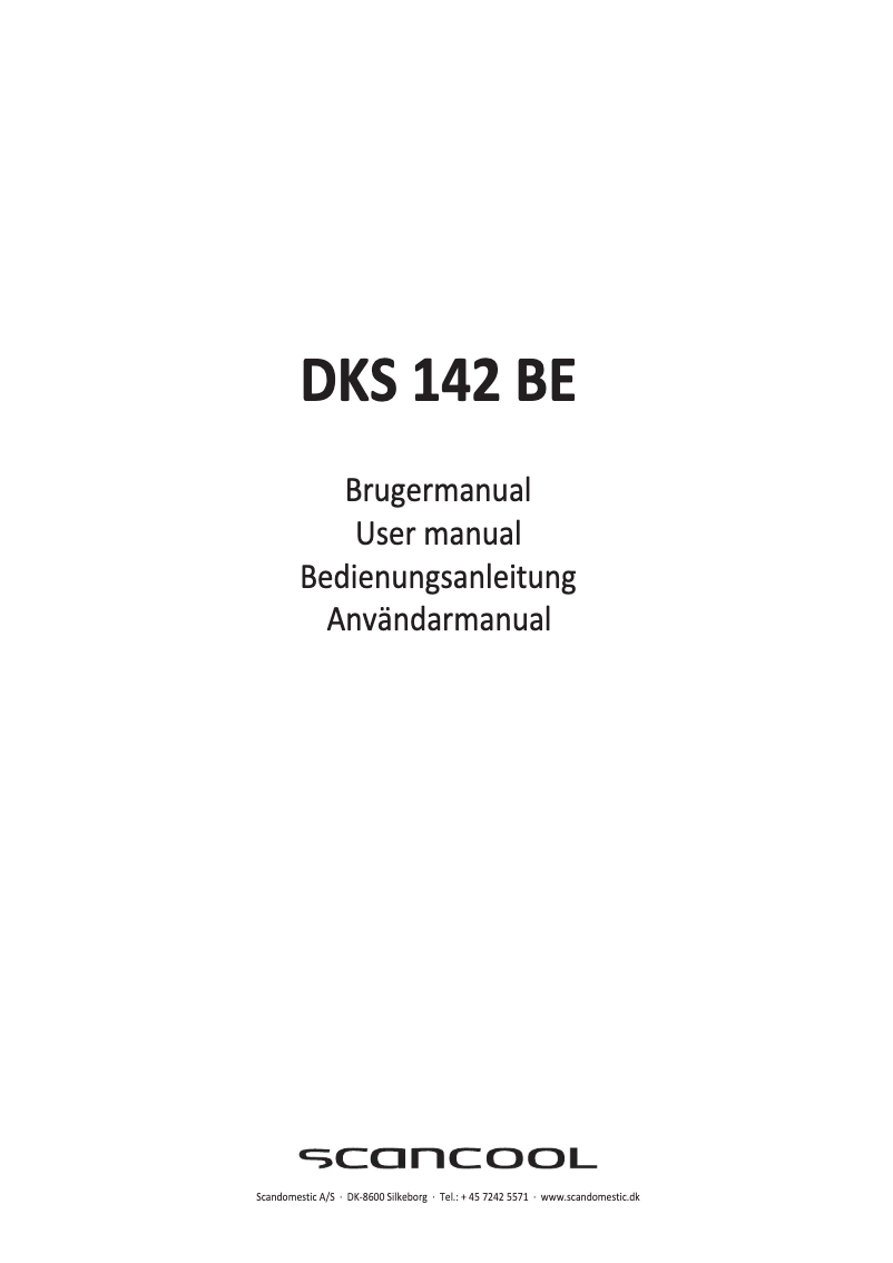 Page n°1 - Manuel utilisateur Scandomestic DKS 142 BE