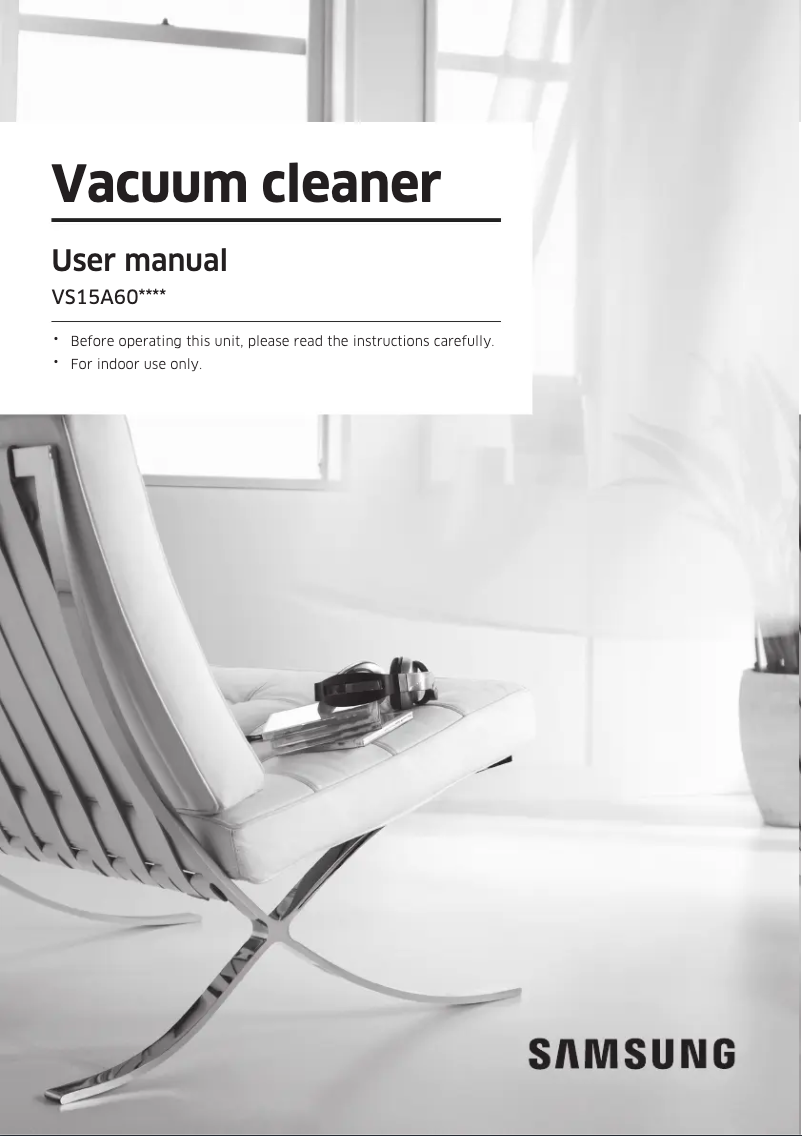 Page 1 de la notice Manuel utilisateur Samsung VS15A6031M5