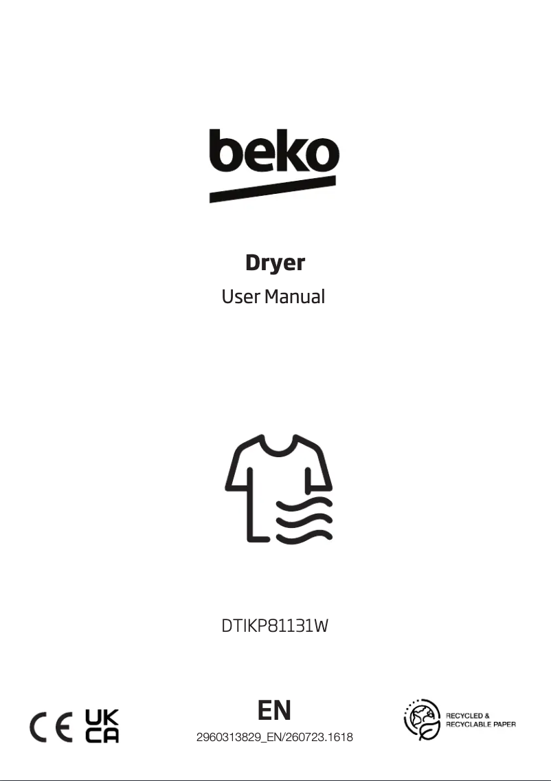 Image de la première page du manuel de l'appareil DTIKP81131W