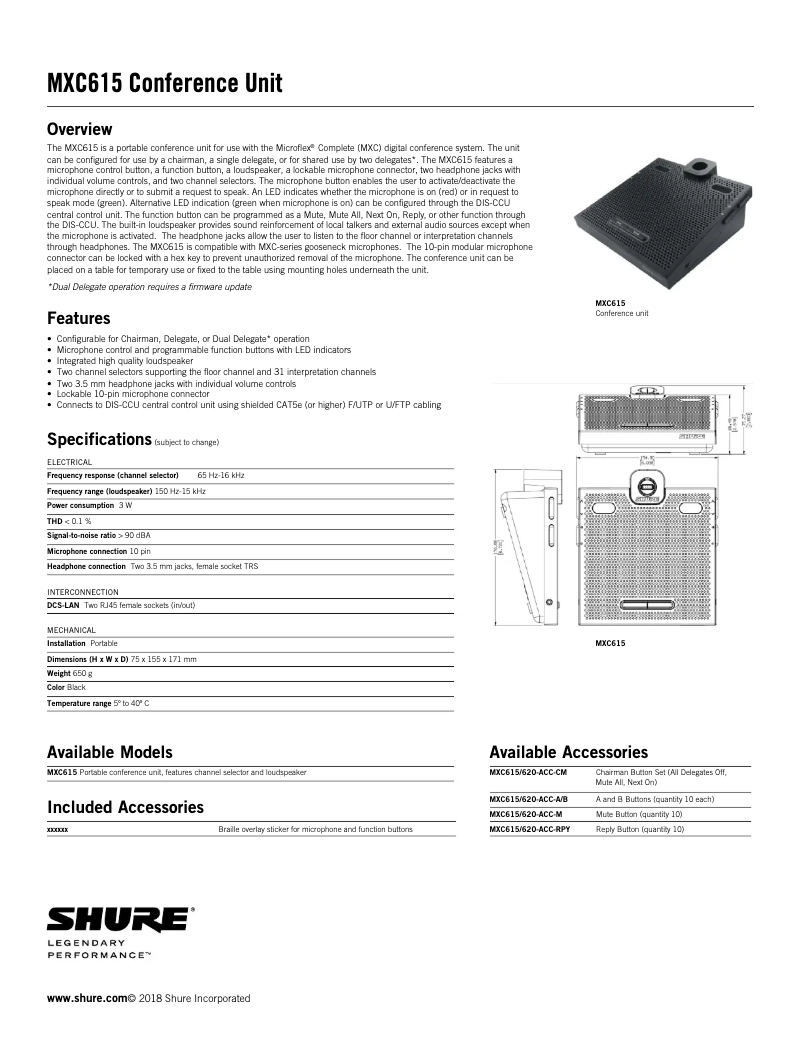 Image de la première page du manuel de l'appareil MXC615