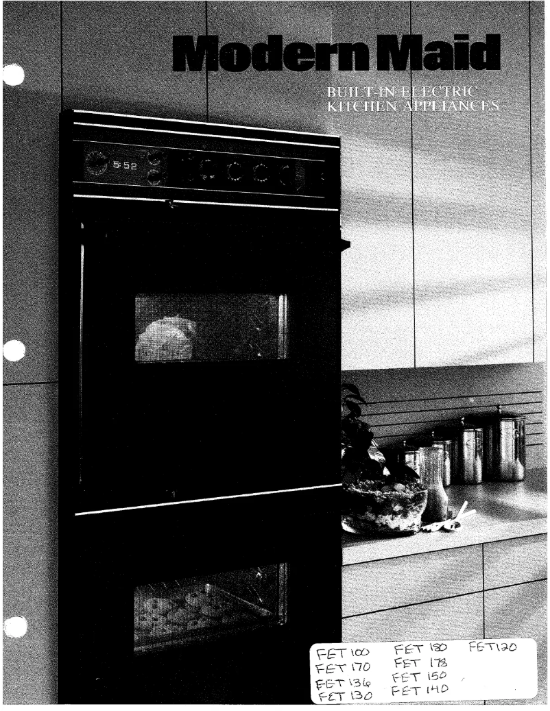 Page 1 de la notice Manuel utilisateur Modern Maid FET100