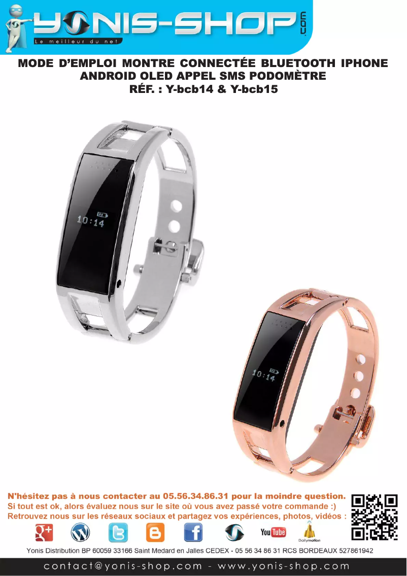 Page n°1 - Manuel utilisateur Yonis Y-BCB15