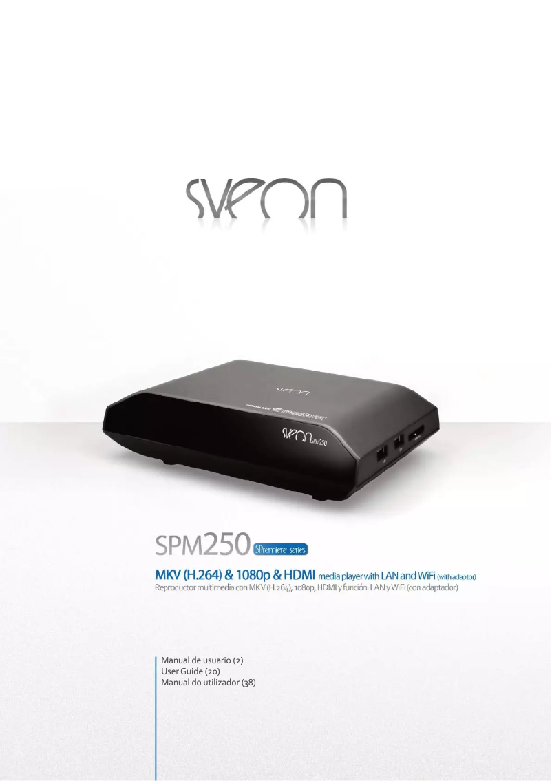 Page n°1 - Manuel utilisateur Sveon SPM250