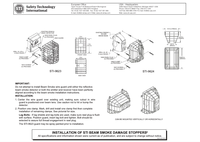 Page 1 de la notice Manuel utilisateur STI STI-9623