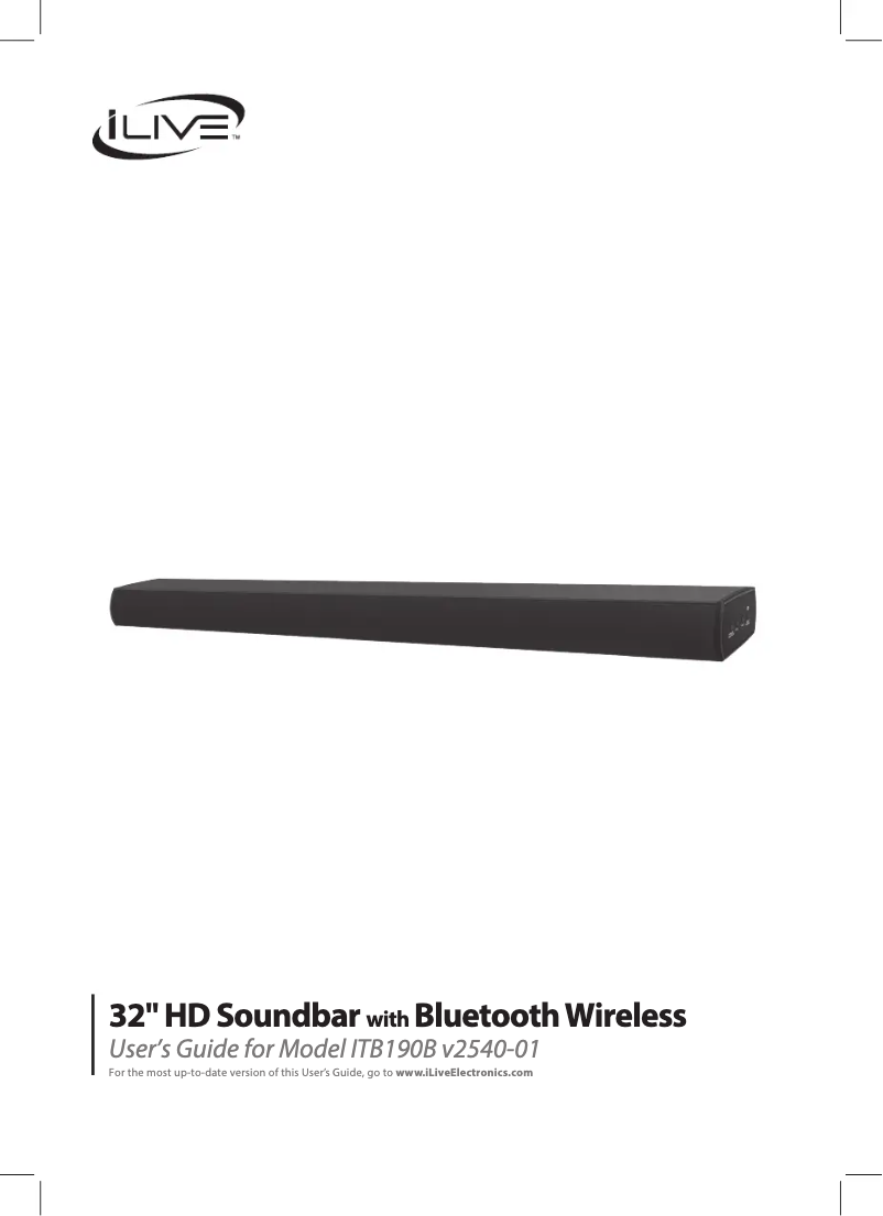 Page 1 de la notice Manuel utilisateur iLive ITB190B