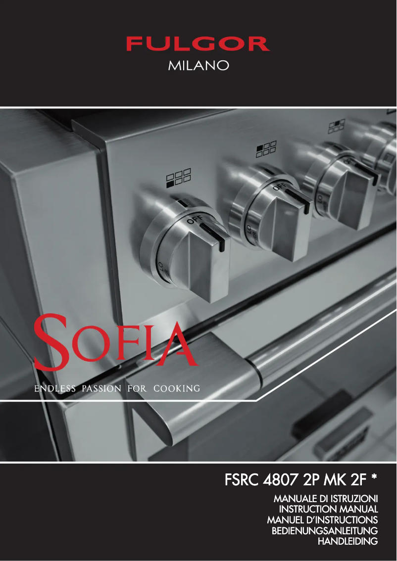 Page 1 de la notice Guide d'installation Fulgor Milano FSRC 4807 2P MK 2F X