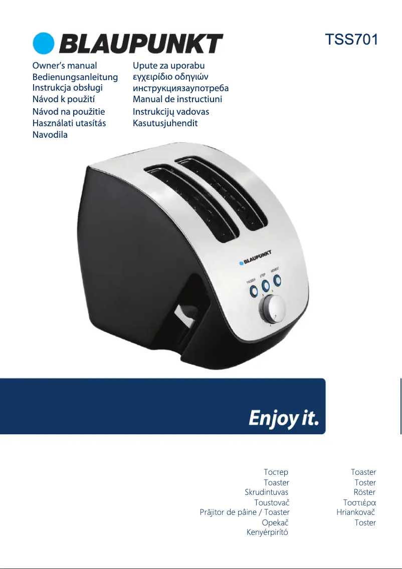 Page 1 de la notice Manuel utilisateur Blaupunkt TSS701