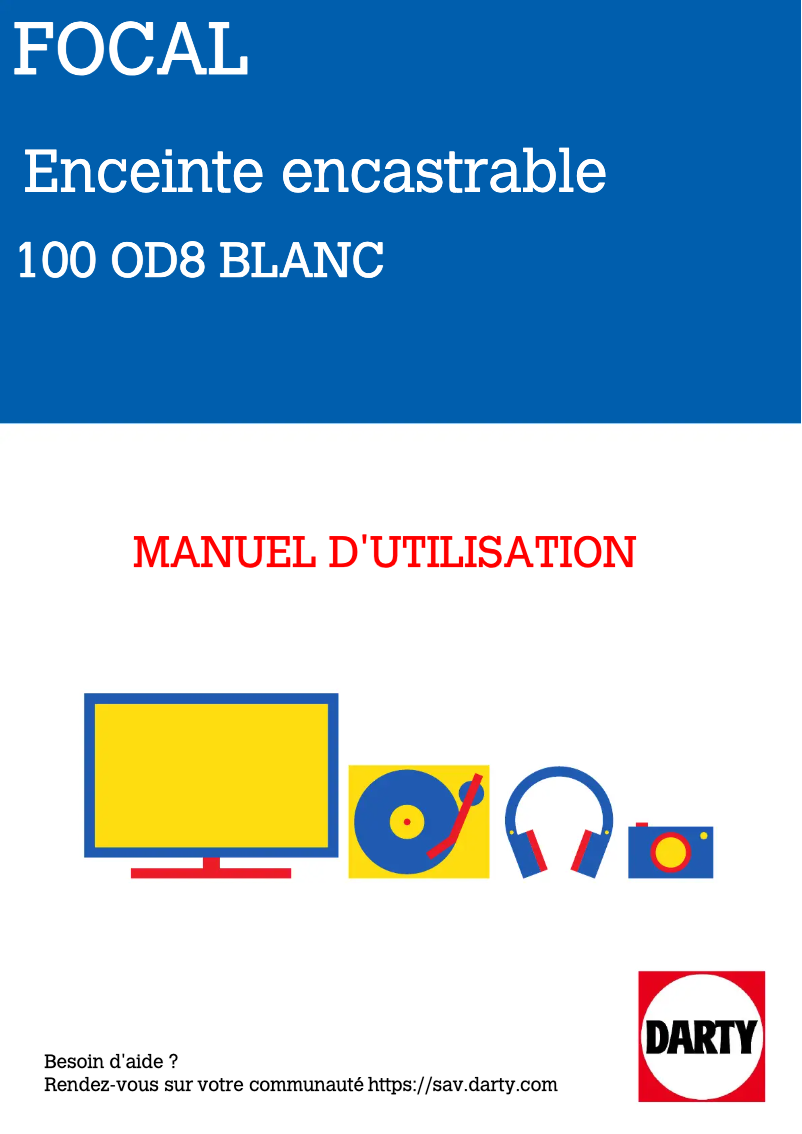 Page 1 de la notice Manuel utilisateur Focal 100 OD8