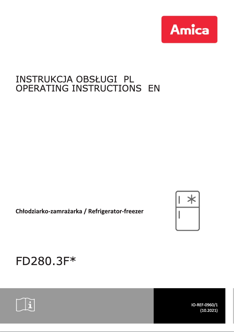 Page 1 de la notice Manuel utilisateur Amica FD280.3FRAA