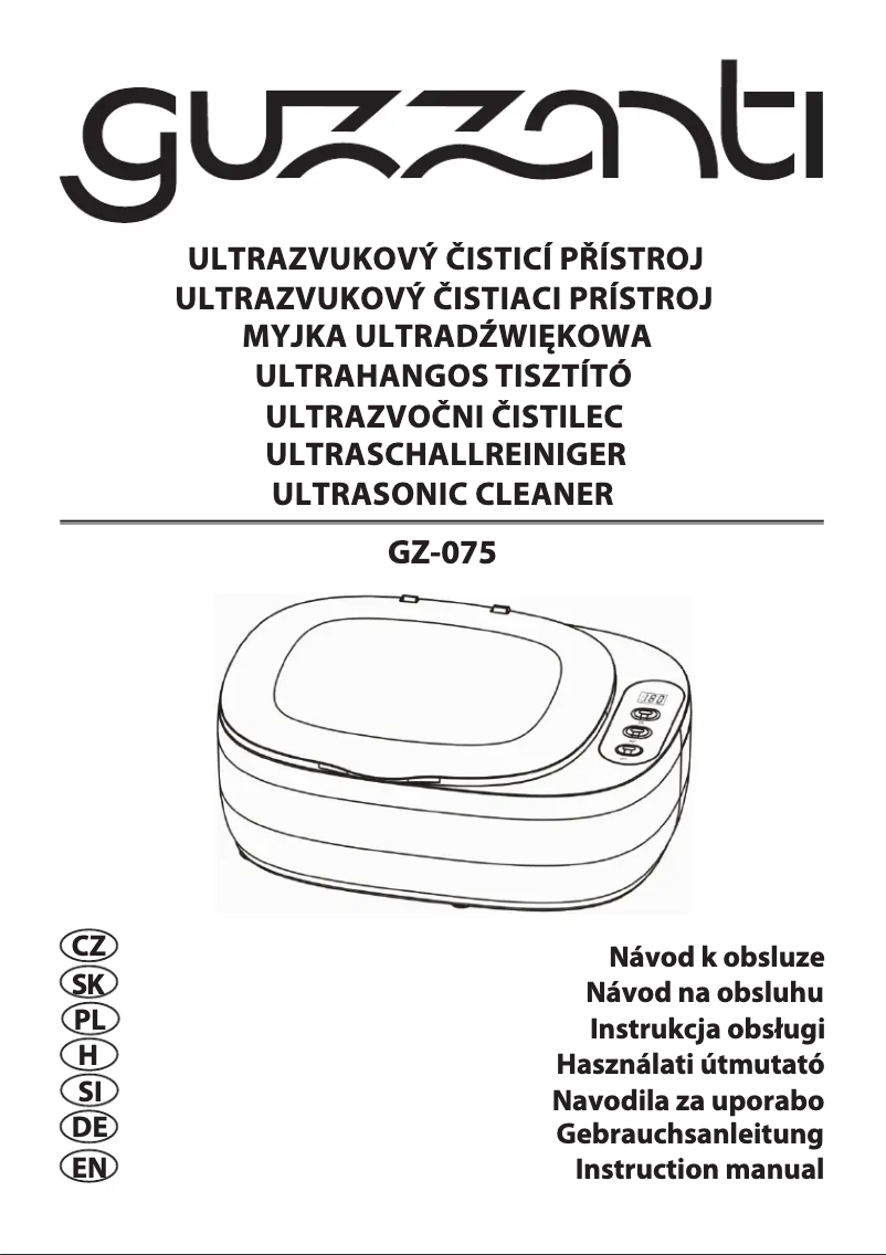 Página 1 del manual Manual de usuario Guzzanti GZ-075