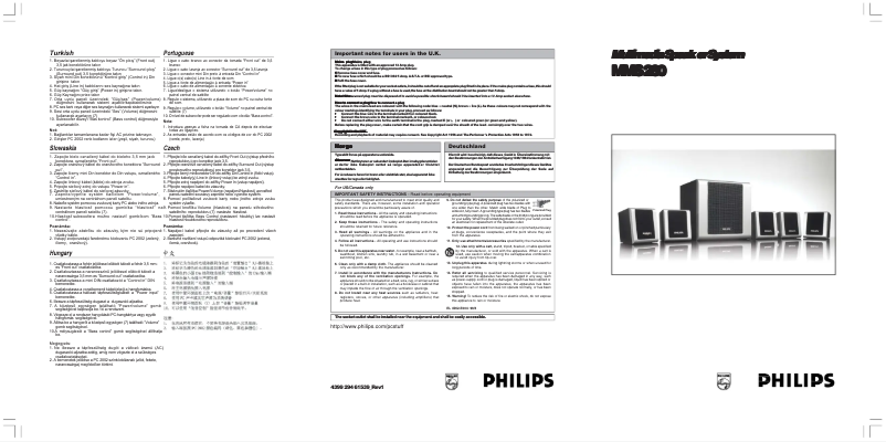 Page 1 de la notice Mode d'emploi Philips MMS260