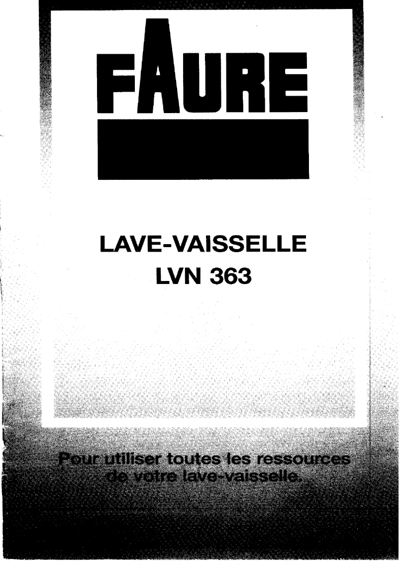 Page 1 de la notice Manuel utilisateur Faure LVN363W