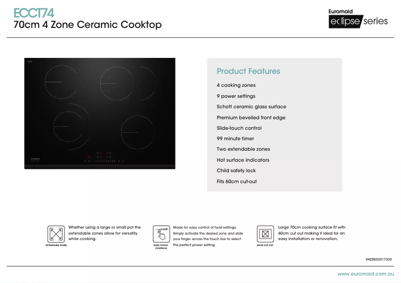 Page n°1 - Fiche technique Euromaid ECCT74
