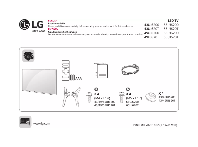 Página 1 del manual Manual de usuario LG 49UJ620T