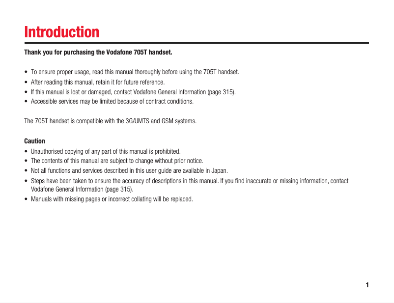 Page n°1 - Manuel utilisateur Toshiba 705T